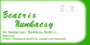 beatrix munkacsy business card