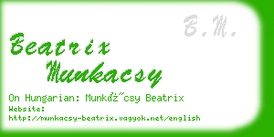 beatrix munkacsy business card